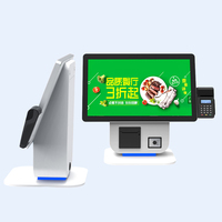 Terminal de commande et de paiement en libre-service KFC avec écran tactile capacitif 10 points LED de 21,5/23,6/27/32 pouces, SDK et lecteur de codes-barres