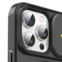 Étui de téléphone avec support magnétique, antichoc, avec cache-caméra coulissant, en TPU et PC, pour iPhone 11 12 13 14 15 16 17 Series