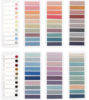 Bloc-notes adhésif personnalisé, onglets d'index multicolores, onglets d'index transparents en PET, onglets d'index transparents de bureau, ensembles de papeterie