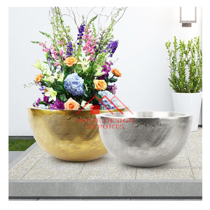 <b>Small</b> Rough Finishing Beverage Champagne Ice Bucket for Beware Nightclub Party Decor Metal Flower Bowl <b>Vase</b> - Product Image 1