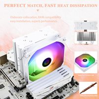 Ventilateur de refroidissement Thermalright Assassin King 120 SE blanc ARGB avec 5 caloducs en cuivre pour processeur (PC)