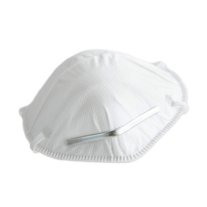 Masker Respirator debu sekali pakai 4 lapis, masker Respirator debu putih/biru produsen profesional bentuk mangkuk - Product Image 1