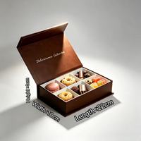 Boîtes rigides personnalisées écologiques pour bonbons et chocolats, avec fermeture magnétique, finition brillante UV et plateau intérieur – Vente en gros