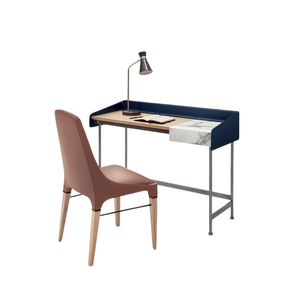 Bureau à domicile Bureau marron Imitation Selle Cuir Revêtement en poudre Meubles de table pour chambre - Product Image 1