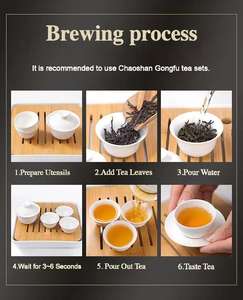 Чай Пуэр 2009 года, Императорский сорт, созревший, прессованный, 100 г, золотистые почки, маленький брикет, ферментированный, для здоровья, оптом, в коробке, в пакете - Product Image 4