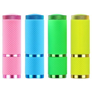 LED UV Purple Light Lamp Mini Silicone Gel Nails Money Detector Promotional Flashlight