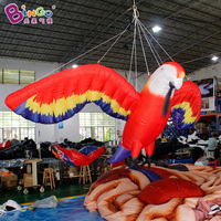 Modèle de perroquet gonflable publicitaire, oiseau animal, oiseaux de dessin animé gonflables, accessoires, perroquet gonflable géant pour les événements publicitaires