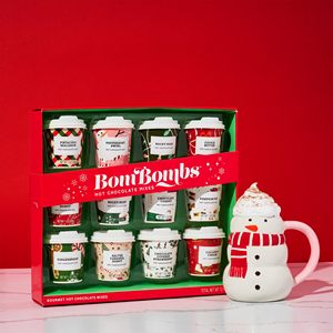 Mini coffret cadeau chocolat chaud – Contenants en verre, emballage festif découpé, saveurs de desserts : Rocky Road, Cookie Butter, Tarte à la <span class=keywords><strong>citrouille</strong></span> – Ensemble - Product Image 6