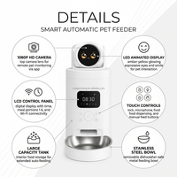 Neuer Intelligenter Automatischer Tierfutterautomat mit Großer Kapazität und 400W Hochauflösender WLAN-Kamera zur Fernsteuerung