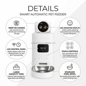 Nouvelle mangeoire automatique intelligente pour animaux de compagnie à grande capacité avec caméra pour animaux de compagnie haute définition 400W Contrôle de la caméra Wifi Mangeoire intelligente pour animaux de compagnie - Product Image 4