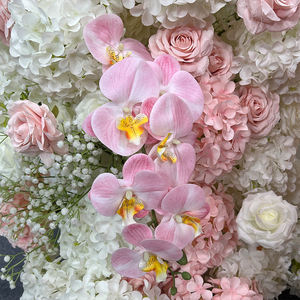 وردي ونفس الطفل قوس زهرة اصطناعية واقعية عمود الأزهار ديكور الكلمة لحفلات الزفاف عيد ميلاد اقتراح الخطوبة - Product Image 3