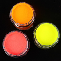 Poudres de pigments néon, fluorescents, ongles acryliques, pot, 9 couleurs, ml