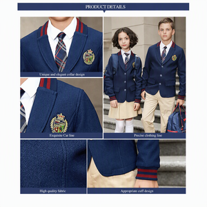 Free Designs Custom <strong>Navy</strong> <strong>Blue</strong> Kids Children Boys Girls Unisex Primary School Uniform School <strong>Blazer</strong> for - Product Image 5