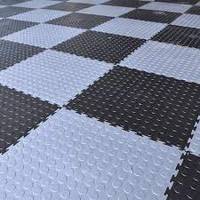 Baldosas de PVC Encajables para Taller, Suelo de Vinilo Plástico para Taller