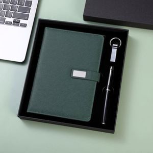 Wholesale Promotional Luxury Notebook Gift Set A5 PU Leather Journal <b>Refillable</b> Diary Notebook Business Gift Set With <b>Pen</b> - Product Image 3