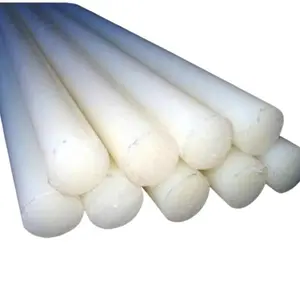 UHMWPE batang plastik bening bulat, tahan aus, batang hdpe putih tidak beracun dan berbau