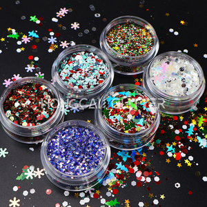 Giáng Sinh Chunky Mix Long Lanh Bán Buôn Mùa Đông Long Lanh <span class=keywords><strong>Sequins</strong></span> Cho Nhựa Nghệ Thuật Tumblers Và Móc Chìa Khóa Thủ Công Mỹ Nghệ - Product Image 4