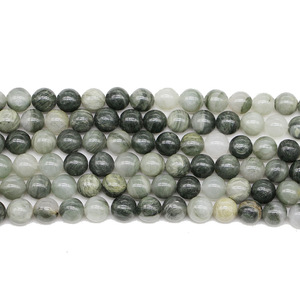 Cuentas de Piedra Naturales Verdes en Forma de Sombrero de Paja, Redondas de 8mm, para Hacer Pulseras, Cuentas Sueltas al por Mayor ST0120 - Product Image 2