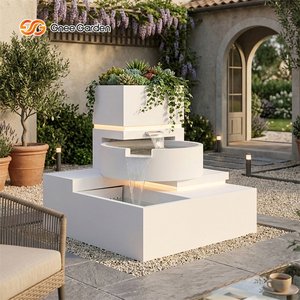 Fuente de agua para pecera de acero para hotel, patio, jardín exterior, villa, cascada decorativa - Product Image 4