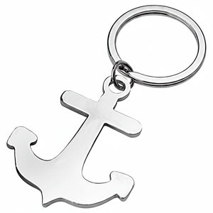 Portachiavi Personalizzato con Design Grande a Forma di Ancora Senza Scatola - Product Image 2