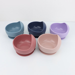 Tazón de silicona con forma de corazón para alimentación de bebés, con base de succión, sin BPA, boca ancha, para platos de niños de 0 a 12 meses - Product Image 4