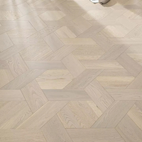 Parquet combiné européen moderne pour salon motif hexagonal chêne lisse multicouche flottant brossé