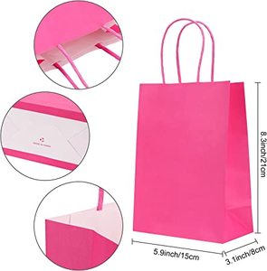40 Bolsas de Papel Kraft para Regalos, 10 Colores, Bolsas Pequeñas para Regalos al por Mayor con Asas, Bolsas de Regalos para Fiestas Infantiles, Celebraciones, Ba - Product Image 3