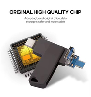 HEYBINGO Clé USB Métallique 4-en-1 avec Fonction OTG USB 3.0/2.0 Capacité 128 Go-2 To Logo Gravé au Laser 32 Go Intégré Nouveau Type de Cryptage USB Type-C
