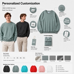 Sudadera Personalizada con Logotipo para Hombre, Cuello Redondo, Tela Técnica Suave Premium, Sudadera Lisa para Impresión, Marca de Ropa OEM - Product Image 5
