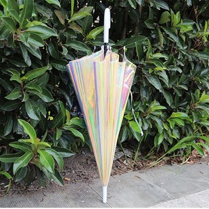 <span class=keywords><strong>Parapluie</strong></span> <span class=keywords><strong>large</strong></span> holographique adulte clair irisé <span class=keywords><strong>parapluie</strong></span> pour femmes mariage arc-en-ciel coupe-vent Parasol Laser clair <span class=keywords><strong>parapluie</strong></span> - Product Image 2