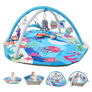 Jouets <span class=keywords><strong>de</strong></span> <span class=keywords><strong>motricité</strong></span> fine tissu doux bébé <span class=keywords><strong>tapis</strong></span> <span class=keywords><strong>de</strong></span> jeu <span class=keywords><strong>de</strong></span> gymnastique pour bébé ventre temps <span class=keywords><strong>tapis</strong></span> activité gymnastique clôture Fitness support rampant coussinets - Product Image 1