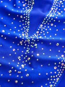 Maillot de Gimnasia para Niños con Pedrería, Malla Brillante, Manga Larga, Cuello Alto, Ajuste Delgado para Competición y Entrenamiento, Personalizable - Product Image 5