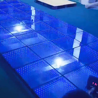 Plancher de danse interactif à LED, magnétique, sensoriel, mini, noir, modulaire, transparent, pour location de DJ