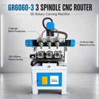 Mini routeur CNC 3 axes 6060 à broche unique avec contrôle DSP pour le bois, l'acrylique, la pierre et le métal