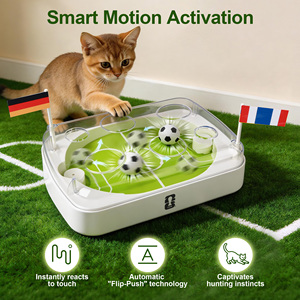 Jouet pour animaux de compagnie officiel de la Coupe du monde <span class=keywords><strong>FIFA</strong></span>, terrain de football électronique interactif, jeu de chat avec des balles de football infusées à l'herbe à chat - Product Image 2