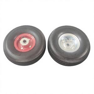 Roues pneumatiques gonflables en caoutchouc 3.50-4 à bon <span class=keywords><strong>prix</strong></span> avec roulement à billes et rayons métalliques pour voiture jouet, chariot à main, <span class=keywords><strong>brouette</strong></span> - Product Image 1