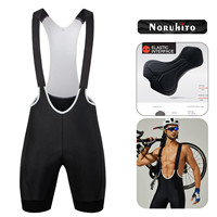 Cuissard de cyclisme personnalisé noir pur pour homme, bretelles très élastiques, séchage rapide, coussinet en gel 9D, antidérapant, pour VTT et vélo de route, faible MOQ