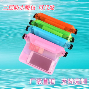 เคสโทรศัพท์กันน้ำโปร่งใสกระเป๋าเก็บของแบบใช้ซ้ำได้สำหรับว่ายน้ำกีฬากลางแจ้งกระเป๋าสะพายข้างความจุ 1000 มล. - Product Image 2