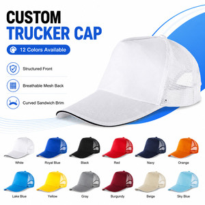 Gorra Trucker Personalizada de 5 Paneles Multicolor con Cierre Ajustable de Velcro y Malla Trasera, Gorra de Béisbol Deportiva - Product Image 1