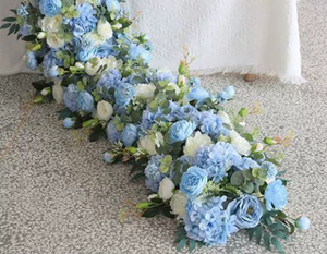 ผ้าปูโต๊ะดอกไม้สำหรับงานแต่งงาน สไตล์ยุโรปสมัยใหม่ สำหรับตกแต่งโต๊ะกลางแบบมืออาชีพ ดอกไม้ประดิษฐ์ กุหลาบ - Product Image 5