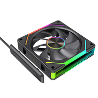 Kit de ventilateurs de refroidissement pour PC Lovingcool Factory OEM Building Block, effet miroir infini noir et blanc, 120 mm ARGB synchronisé, ventilateurs de refroidissement pour boîtier PC Branca