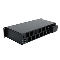 Boîtier de montage en rack 2U de 19 pouces sur mesure pour amplificateur, fabrication en tôle, boîtier électronique audio, OEM