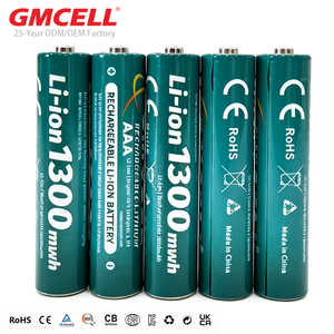 KC Li-Ion 1300mWh 10440 Rechargeable <b>Lithium</b> Ion AAA 1.5V Battery - Product Image 1