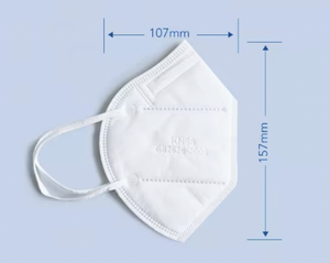 มาส์กเกอร์ KN 95หน้ากาก5Ply แบบใช้แล้วทิ้ง Kn95หน้ากาก Ffp2 CE สีดำขาวแบบกำหนดเอง - Product Image 3