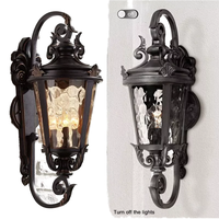 Lampes murales d'extérieur classiques en bronze imperméables de style vintage européen BAHE de haute qualité pour la remise en état de la maison, la cour, le porche et le jardin