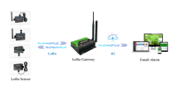 LoRa iot gateway 4G, sistema de monitoreo de temperatura y humedad para uso en almacén