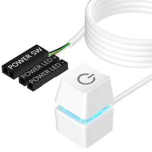 Bouton d'alimentation pour ordinateur de bureau DIY avec lumière LED et connecteur S pour boîtier d'ordinateur de jeu - Product Image 1
