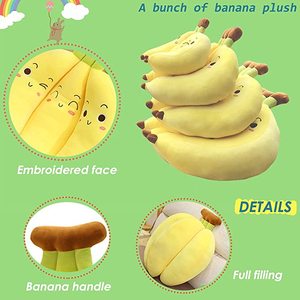 Oreiller en <span class=keywords><strong>peluche</strong></span> <span class=keywords><strong>banane</strong></span> personnalisé, un bouquet de bananes, jouet en <span class=keywords><strong>peluche</strong></span>, nourriture, <span class=keywords><strong>banane</strong></span>, oreiller de câlin, cadeau d'anniversaire - Product Image 3