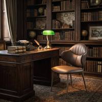 Chaise de salle à manger de luxe en cuir PU avec quincaillerie métallique pour maison élégante, villa, restaurant