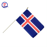 Tissu en polyester imprimé de haute qualité personnalisé 30x45cm campagne suisse petit bâton Mini drapeaux à main